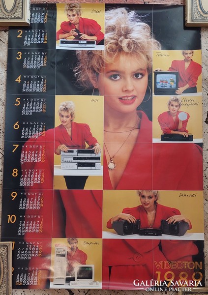 Videoton 1989 calendar advertising poster