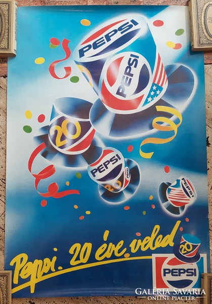 PEPSI reklámplakát "PEPSI 20 éve veled"