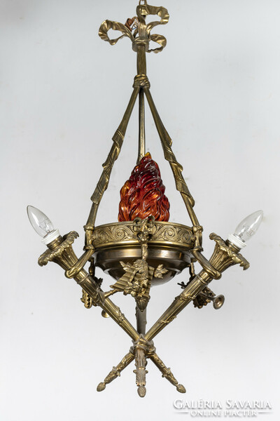 French gilded bronze chandelier