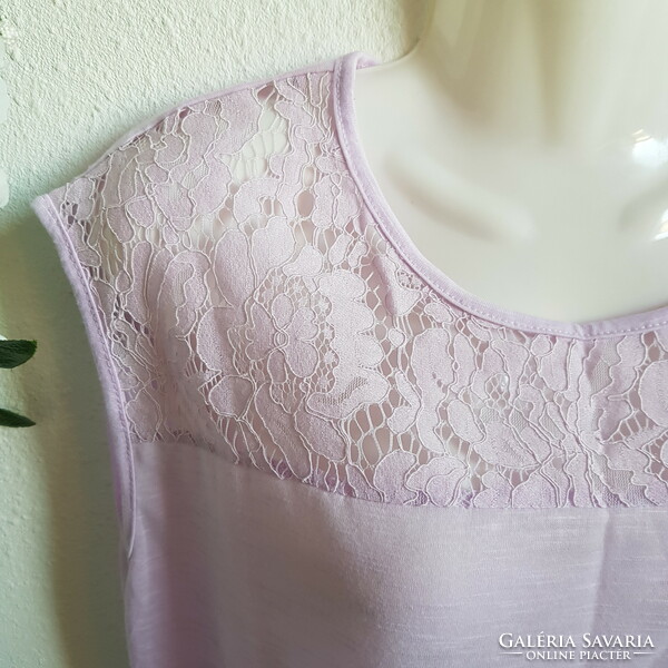 New, size 40 purple, lace sleeveless T-shirt, blouse