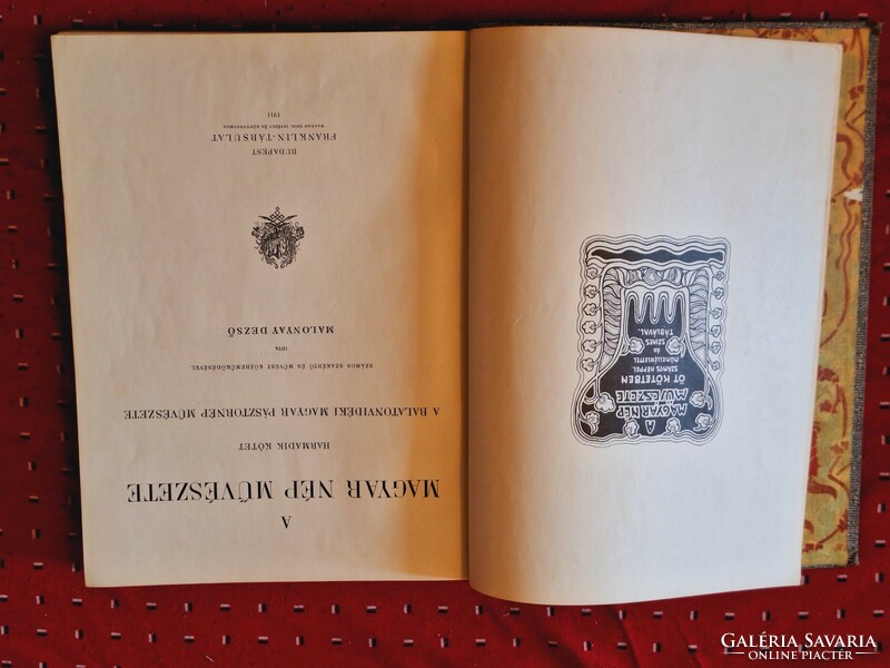 Extreme rrr!!! 1907-1912 Dezső Malonyay: the art of the Hungarian people i-.Iv.-Az v. Volume is missing!