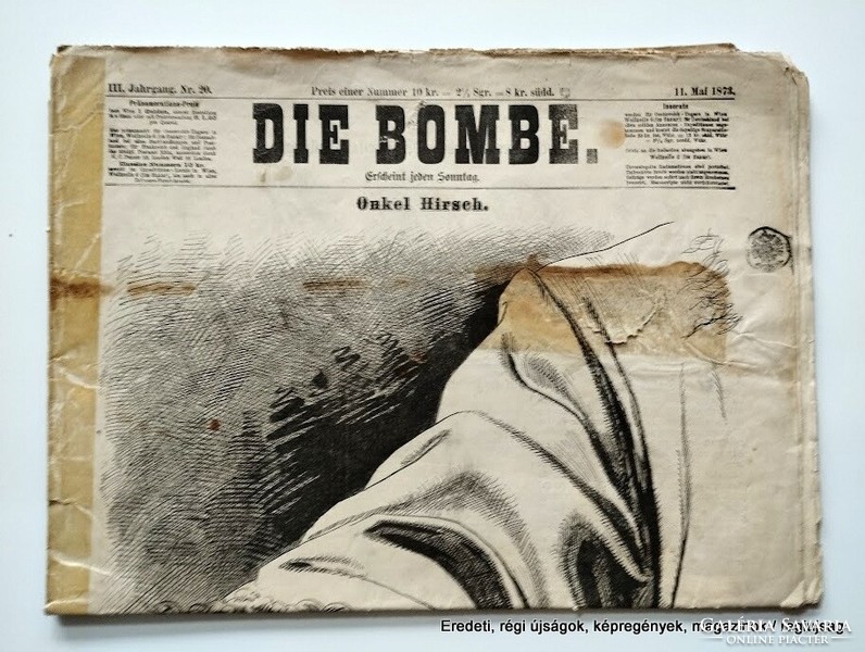 1873 May 11 / die bombe. / Original, old newspaper no.: 26862