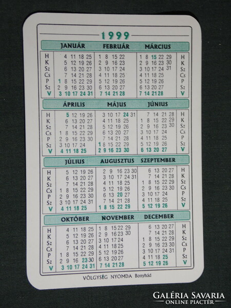 Card calendar, dechant auto parts store, bonyhád, volkswagen passat, 1999, (6)