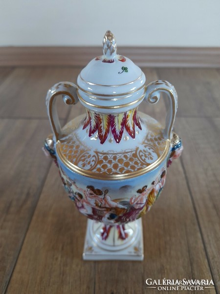 Antique capodimonte porcelain vase