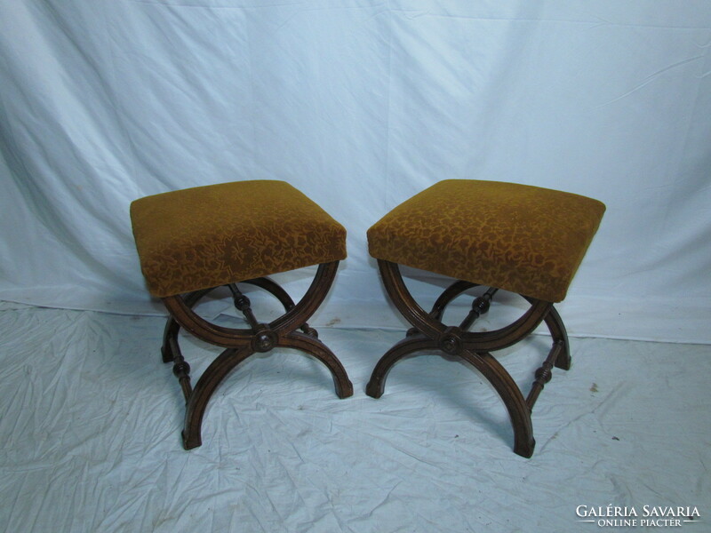 2 antique thonet footstools