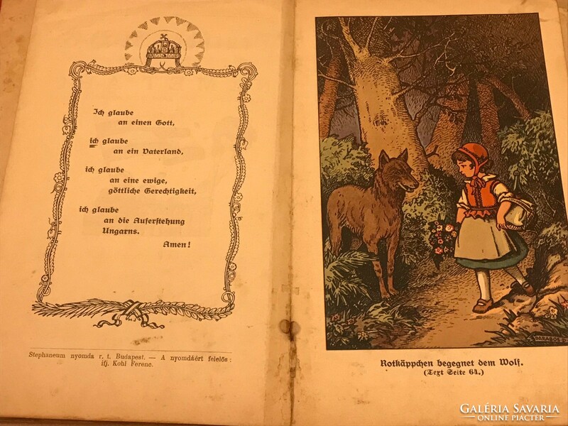 Német A-B-C/ nyelvkönyv,róm. kath.elemi népiskolák számára, Szent István -Társulat kiadása  1929.