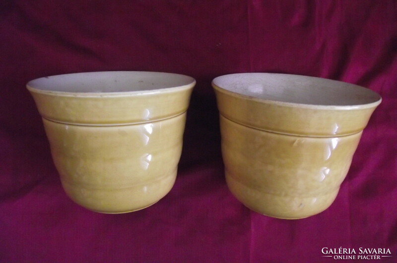 Pair of granite bowls.