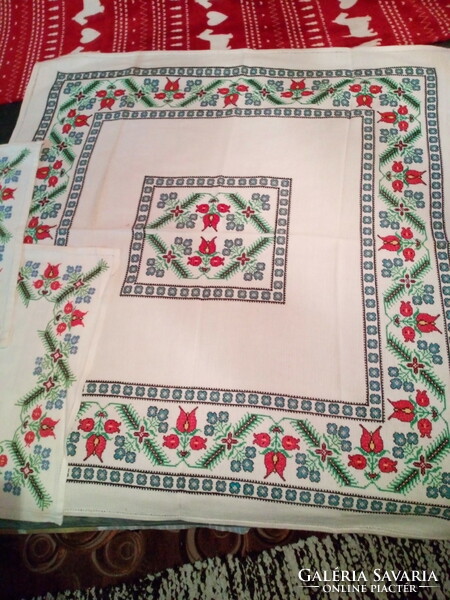 Antique cross stitch tablecloths!