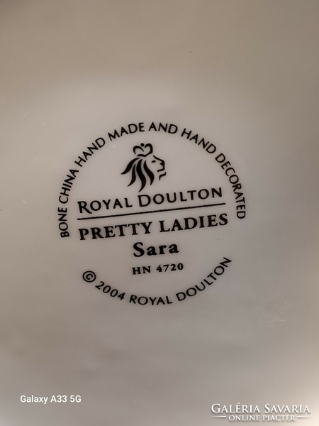 Royal Doulton Sara angol porcelán szobor hölgy figura kézzel készült és festett nipp