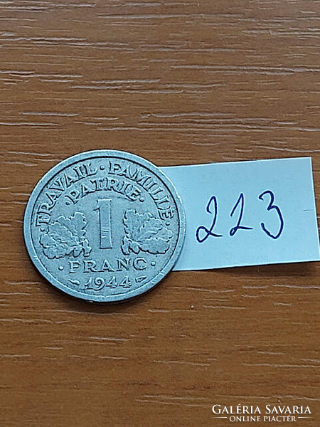 France 1 franc 1944 alu. Vichy France 223