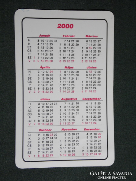 Card calendar, independent trade union of tdfsz tungsram workers, Budapest, 2000, (6)