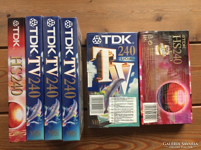 TDK bontatlan 240 perces VHS videokazetta 6 darab