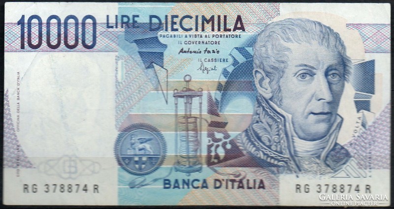 D - 023 - foreign banknotes: 1984 Italy 10,000 lira unc