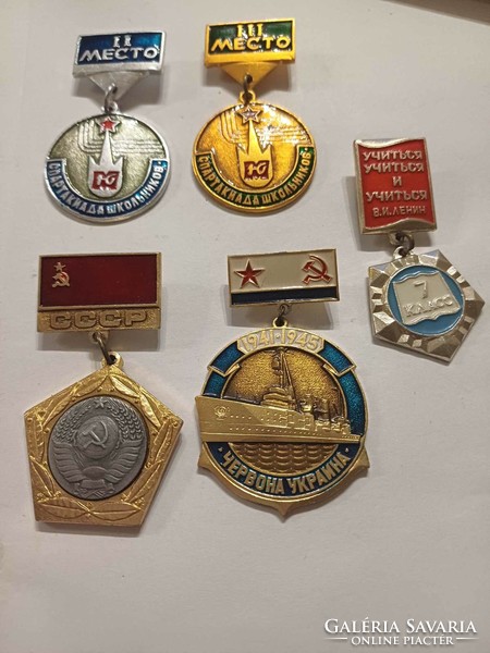 Soviet badges-pins 5 pcs