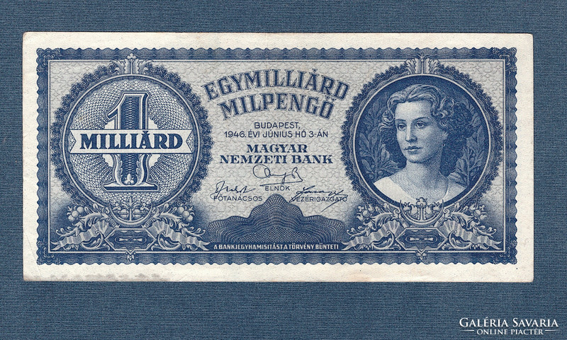 One billion milpengő 1946