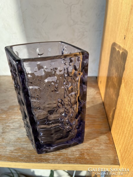 Brabec jiří purple glass vase sklo union teplice, Rosice glass factory (u0013)