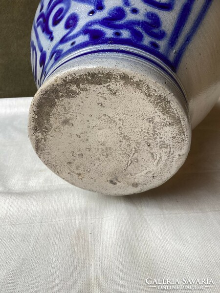 Giant ceramic beer mug with tin lid 45 cm.