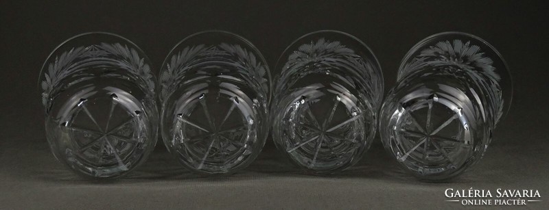 1Q312 Csiszolt üveg kristály pohár készlet 4 darab