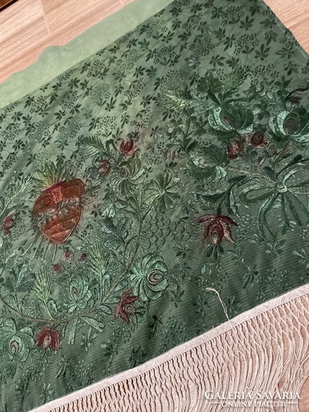 Antependium - green, hand embroidery