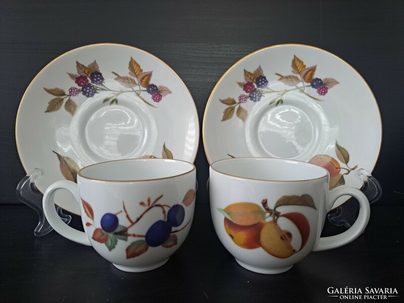Royal worcester evesham large porcelain teacups