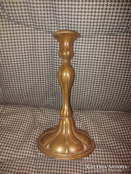 21 cm high, antique bronze candle holder