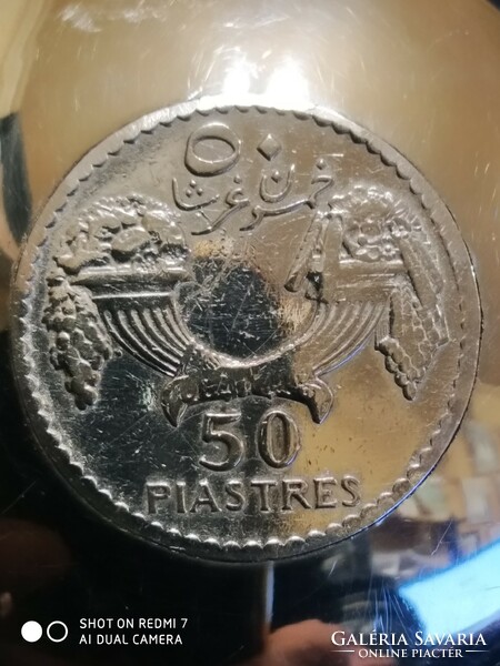 Ezüst libanoni 50 piastres érmés tálka (1936)