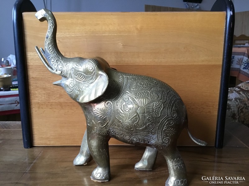 Solid copper elephant