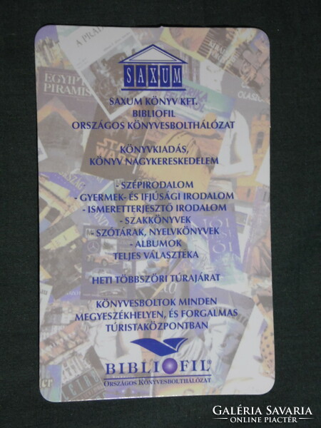 Card calendar, bibliophile, saxum bookstore network, Budapest, 2000, (6)