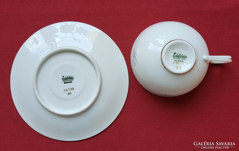 Edelstein bavaria German porcelain coffee tea set cup saucer plate flower pattern