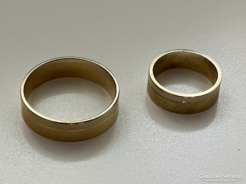 Arany 14K karikagyűrű pár