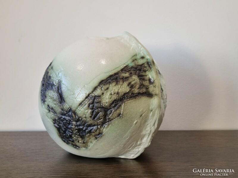 Teréz Borza applied art porcálan sphere vase - 20 cm