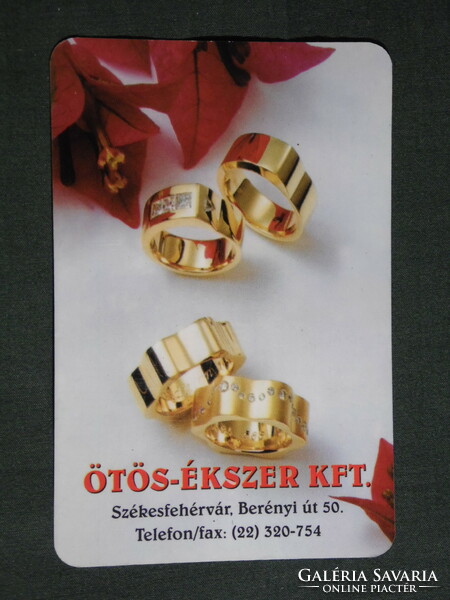 Kártyanaptár, Ötös ékszer Kft., ékszerüzlet, aranygyűrű, Székesfehérvár, 2000, (6)