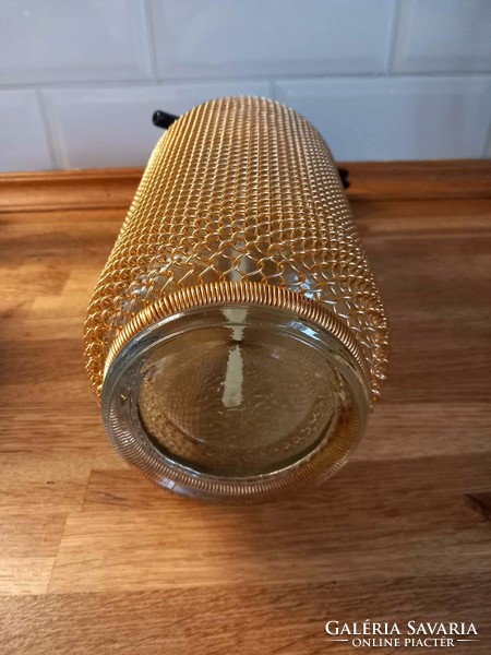 Retro acélhálós szódásüveg