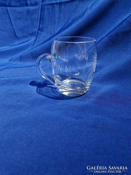 Polished parade memory glass glass small pitcher