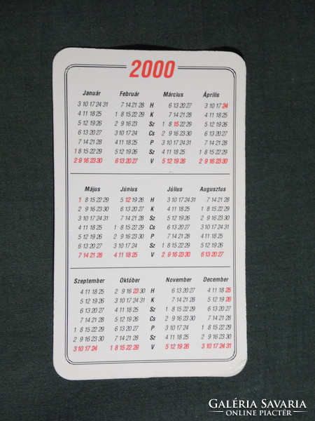 Card calendar, medosz, union of agricultural forestry water workers, 2000, (6)