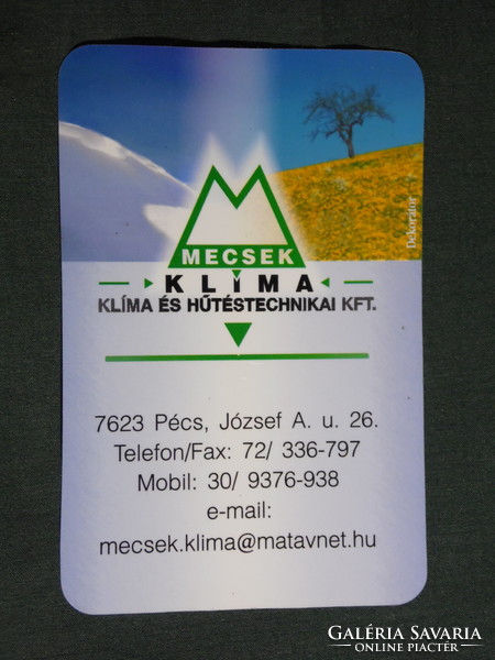 Kártyanaptár, Mecsek klíma hűtéstechnika Kft. ,Pécs, 2000, (6)