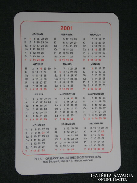 Card calendar, club radio, traffic information, Budapest, 2001, (6)
