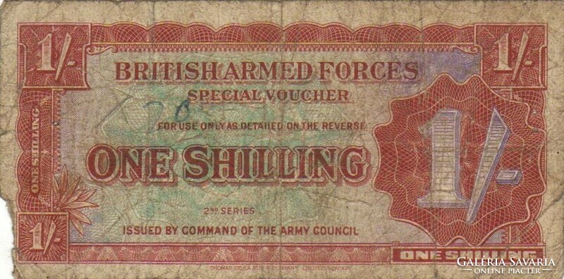 1 Shilling England military 2nd Series