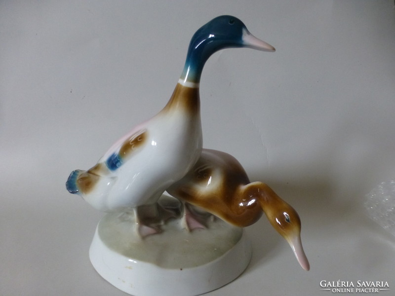 Pair of Zsolnay porcelain ducks