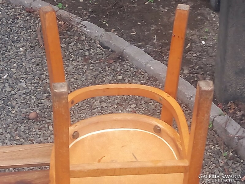 Retro, tömör fa szék, iskolai szék, szék, Retro gyerek szék