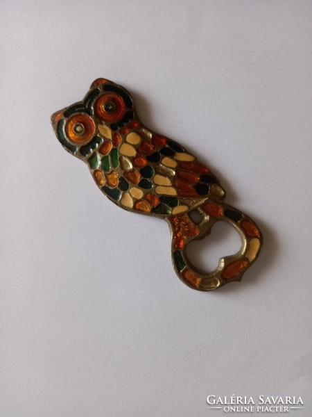 Copper owl shaped beer opener