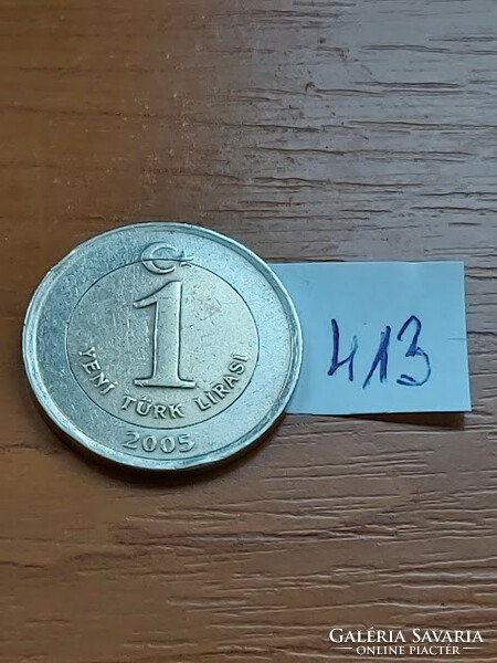 Turkey 1 lira 2005 bimetal 413