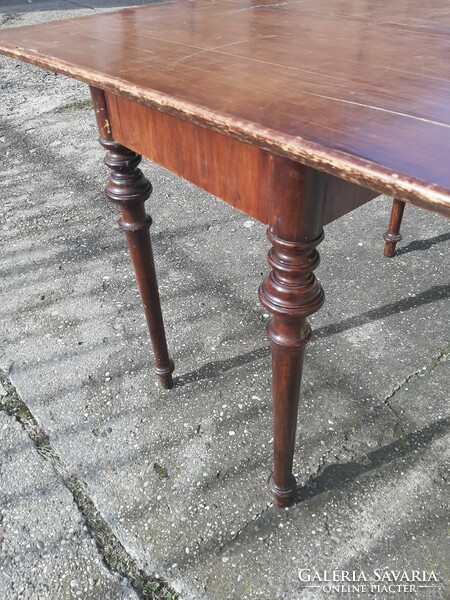 Antique folding table with beautiful legs