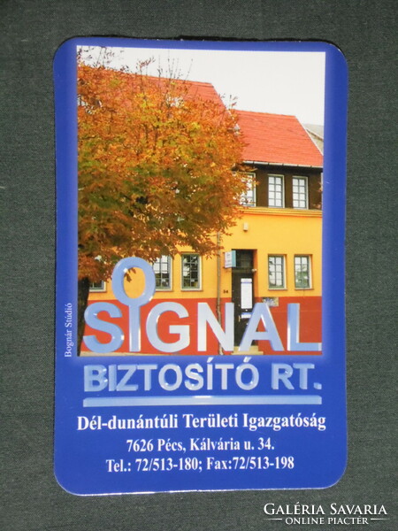 Kártyanaptár, Signál biztosító Rt., területi igazgatóság, Pécs fiók épület , 2000, (6)