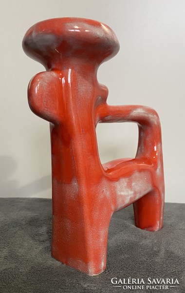 Retro figural ceramic industrial art candle holder.