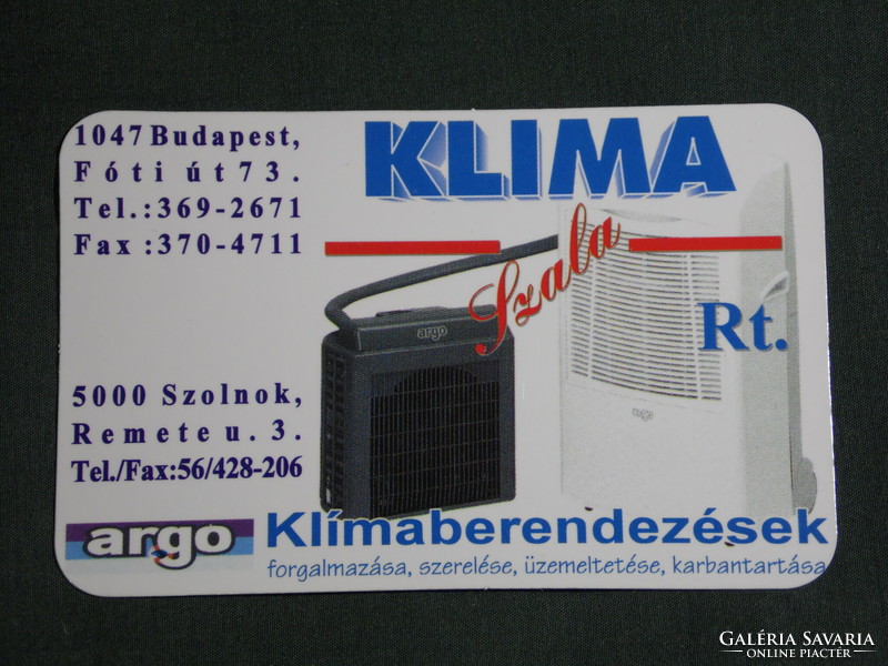 Card calendar, sala air conditioning distribution, installation, Budapest, Szolnok, 2000, (6)