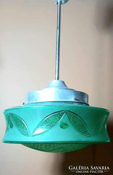 Bauhaus green ceiling lamp negotiable art deco design