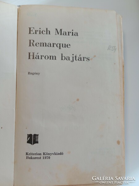 Erich Maria Remarque - Három ​bajtárs