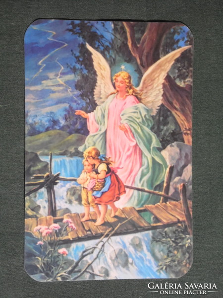 Card calendar, holiday, religion, children, angel, graphic artist, 2000, (6)