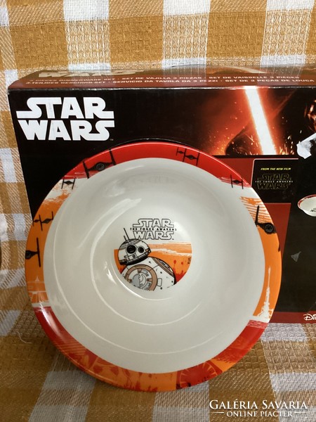 Disney Star Wars tányér bögre étkészlet reklámtárgy eredeti dobozában